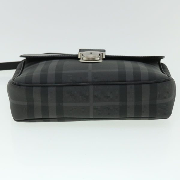 BURBERRY Nova Check Clutch Bag Coated Canvas Leather BlackNew yk8453 Online Sale