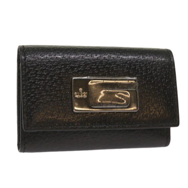 GUCCI Key Case Leather Black bs11936 Sale