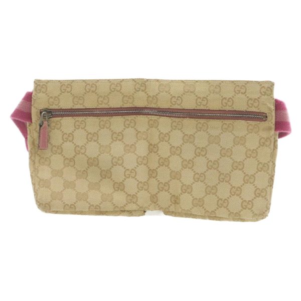 GUCCI GG Canvas Waist Bag Beige Pink am699g For Discount