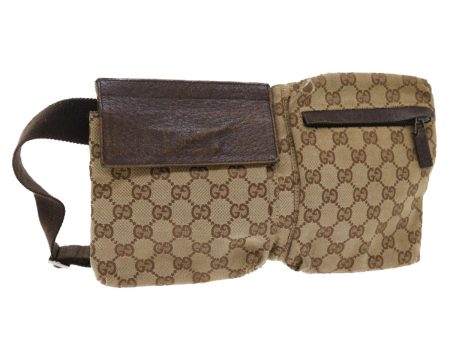 GUCCI GG Canvas Waist bag Beige 28566 56675 on Sale