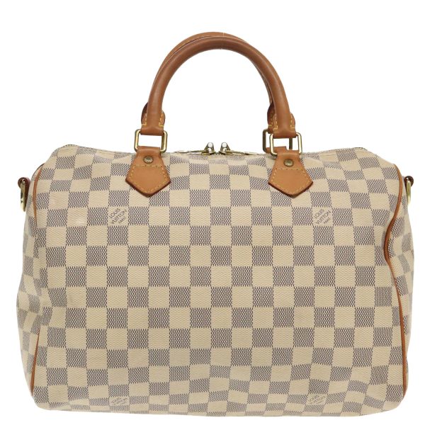 LOUIS VUITTON Damier Azur Speedy Bandouliere 30 Hand Bag 2way N41052 Auth 96037 on Sale