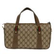 GUCCI GG Canvas Web Sherry Line Boston Bag Beige Red 39•02•040 52018 Online now