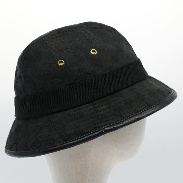 GUCCI GG Canvas Hat XL Black fm2899 Sale