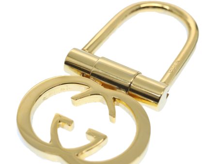 GUCCI Interlocking Key Ring metal Gold Tone ac2581 Hot on Sale