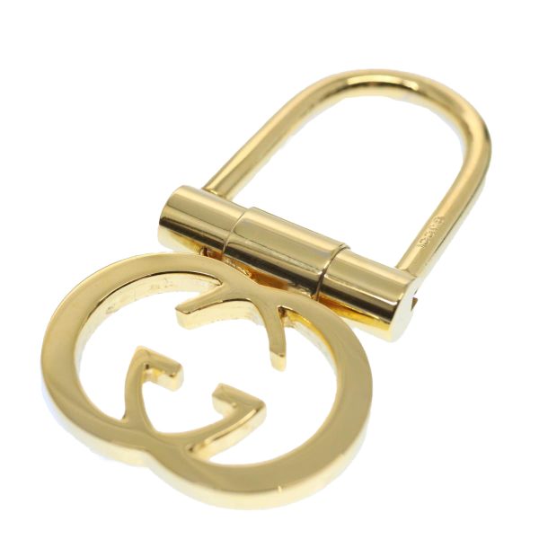 GUCCI Interlocking Key Ring metal Gold Tone ac2581 Hot on Sale