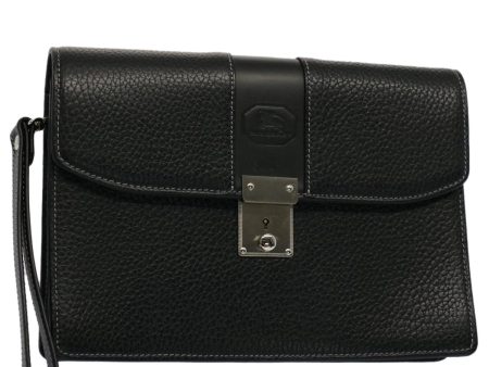 BURBERRY Clutch Bag Leather BlackNew ep1686 Online Sale