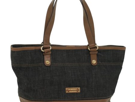 BURBERRY Blue Label Tote Bag Canvas Leather Black BrownNew bs8857 Fashion