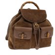 GUCCI Bamboo Backpack Suede Brown ar10105 Hot on Sale