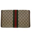 GUCCI GG Canvas Web Sherry Line Clutch Bag Beige Red 89•01•007 47106 Cheap