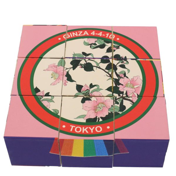 GUCCI Puzzle Web Sherry Line GINZA Wood Pink Red Green bs10240 For Discount