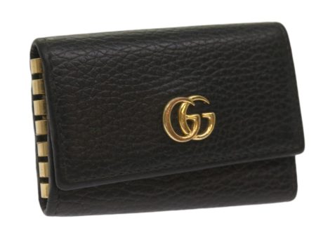 GUCCI GG Marmont Key Case Leather Black 456118 bs11937 Online