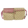 GUCCI GG Canvas Waist Bag Beige Pink am699g For Discount