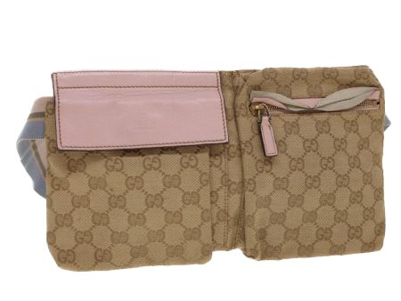 GUCCI GG Canvas Waist bag Beige 28566 rd4879 Online now