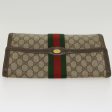 GUCCI GG Canvas Web Sherry Line Clutch Bag Beige Red 89•01•007 47106 Cheap