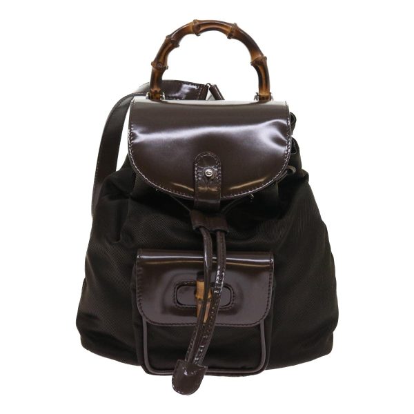 GUCCI Bamboo Backpack Canvas Brown 003 1998 0030 ep1946 Online Hot Sale