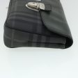 BURBERRY Nova Check Clutch Bag Coated Canvas Leather BlackNew yk8453 Online Sale