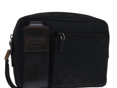 GUCCI GG Canvas Clutch Bag Black 018 1616 73233 Online