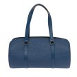 LOUIS VUITTON Epi Soufflot Hand Bag Blue M52225  95243 For Cheap