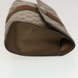 GUCCI GG Canvas Web Sherry Line Clutch Bag Beige Red Green 43902 on Sale