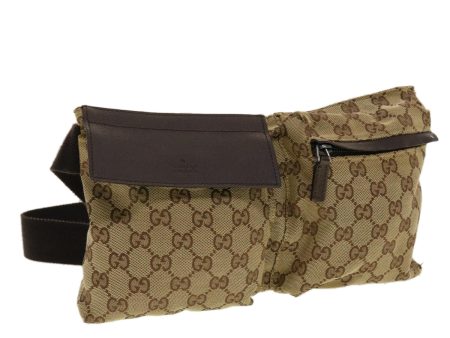 GUCCI GG Canvas Waist bag Beige 28566 rd5171 Cheap