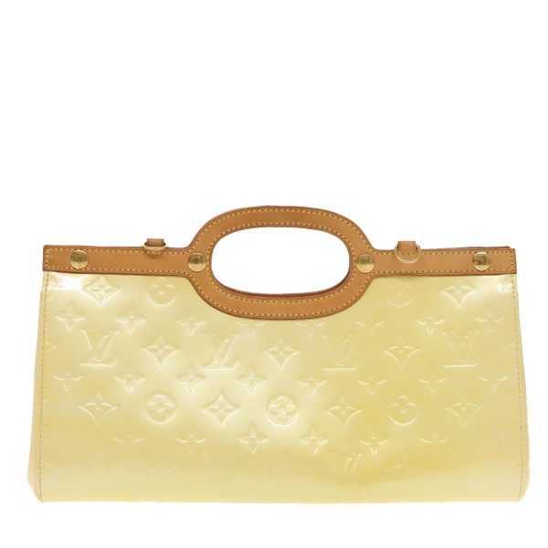 LOUIS VUITTON Monogram Vernis Roxbury Drive Hand Bag Perle M91374 Auth yk15602 For Discount