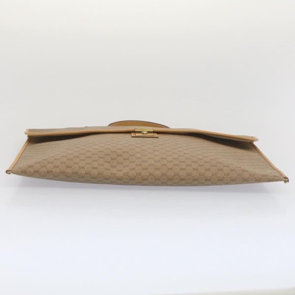 GUCCI Micro GG Canvas Business Bag PVC Leather Beige bs7876 Discount