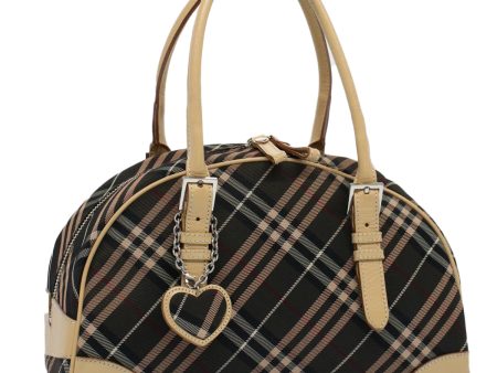 BURBERRY Nova Check Blue Label Shoulder Bag Nylon Canvas BrownNew yk8732 Hot on Sale