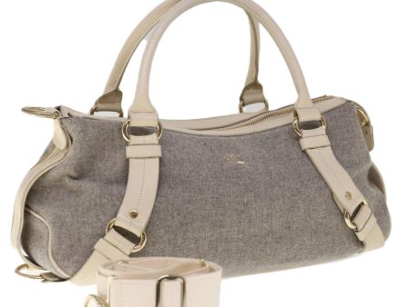 BURBERRY Blue Label Shoulder Bag Wool GrayNew ac2666 Online Hot Sale