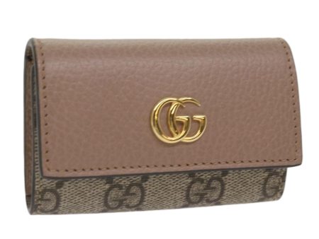 GUCCI GG Marmont Key Case Beige 456118 am5771 For Sale