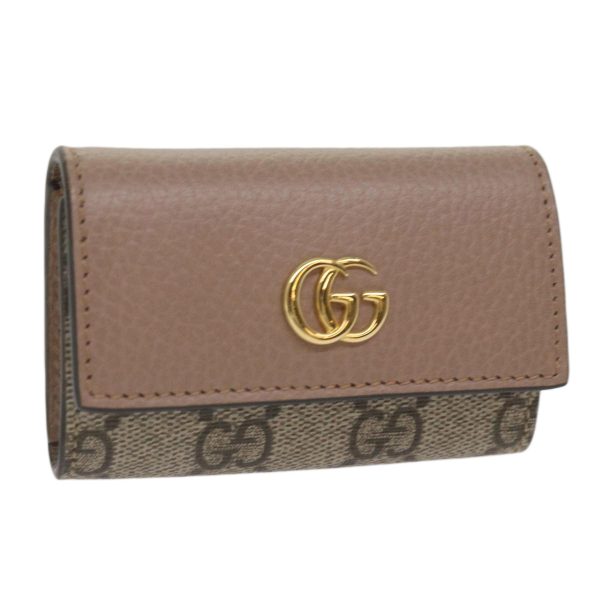 GUCCI GG Marmont Key Case Beige 456118 am5771 For Sale