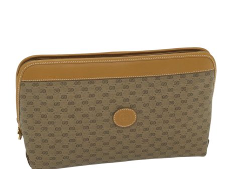 GUCCI Micro GG Supreme Clutch Bag PVC Leather Beige 014 58 0198 th4358 For Discount