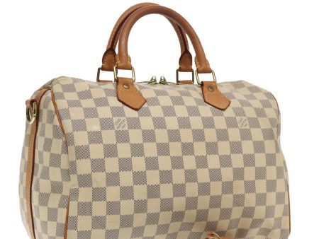 LOUIS VUITTON Damier Azur Speedy Bandouliere 30 Hand Bag 2way N41052 Auth 96037 on Sale