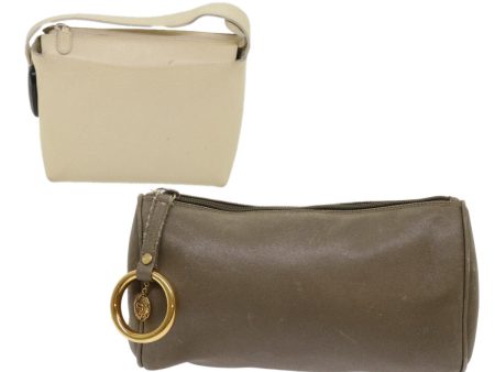 GUCCI Hand Bag Clutch Bag Leather 2Set Beige Gray bs6682 For Cheap