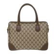 GUCCI GG Canvas Boston Bag PVC Leather 2way Beige kk179 Online Sale