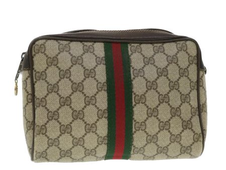 GUCCI GG Canvas Web Sherry Line Clutch Bag Beige Red 98 72 014 3553 bs8039 Discount