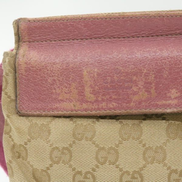 GUCCI GG Canvas Waist Bag Beige Pink am699g For Discount