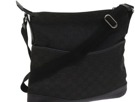 GUCCI GG Canvas Shoulder Bag Black 145857 ep2976 Cheap