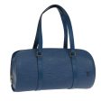 LOUIS VUITTON Epi Soufflot Hand Bag Blue M52225  95243 For Cheap