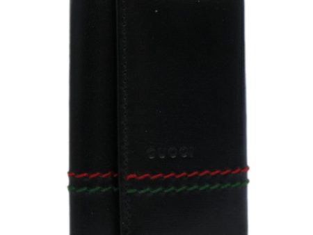 GUCCI Key Case Leather Black Red Green 138052 am5177 Hot on Sale