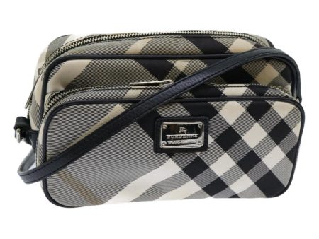 BURBERRY Nova Check Blue Label Shoulder Bag Nylon Gray BlackNew bs13069 Online