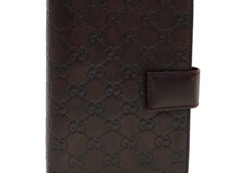 GUCCI GG Canvas Guccissima Agenda MM Day Planner Cover Brown 115241 th3649 Fashion