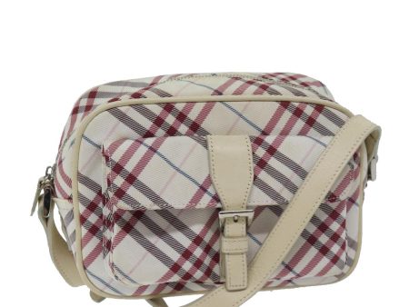 BURBERRY Nova Check Blue Label Shoulder Bag Nylon RedNew yk11525 For Discount