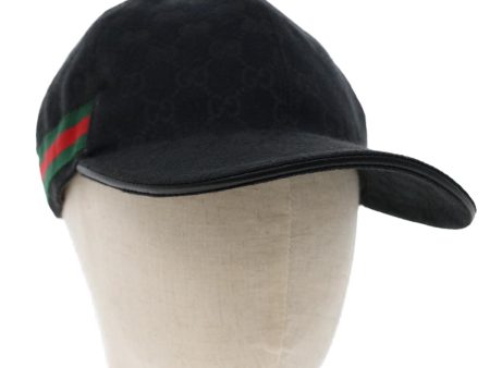 GUCCI GG Canvas Web Sherry Line Cap L Black Red Green 200035 45830 Online Sale