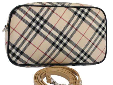 BURBERRY Nova Check Blue Label Shoulder Bag Nylon BeigeNew ep1712 Online Sale