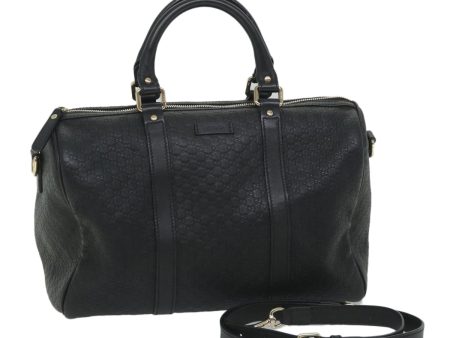 GUCCI Micro GG Canvas Boston Bag 2way Black 449646 57837 Sale