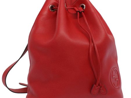 GUCCI Soho Backpack Leather Red 368588 fm2801 on Sale