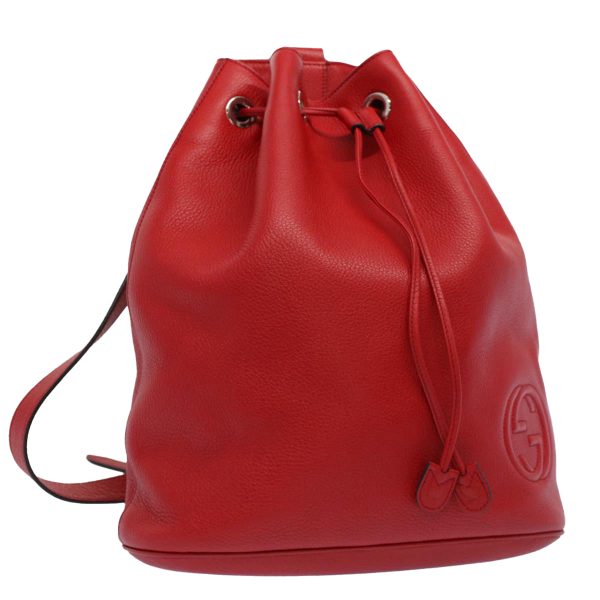 GUCCI Soho Backpack Leather Red 368588 fm2801 on Sale