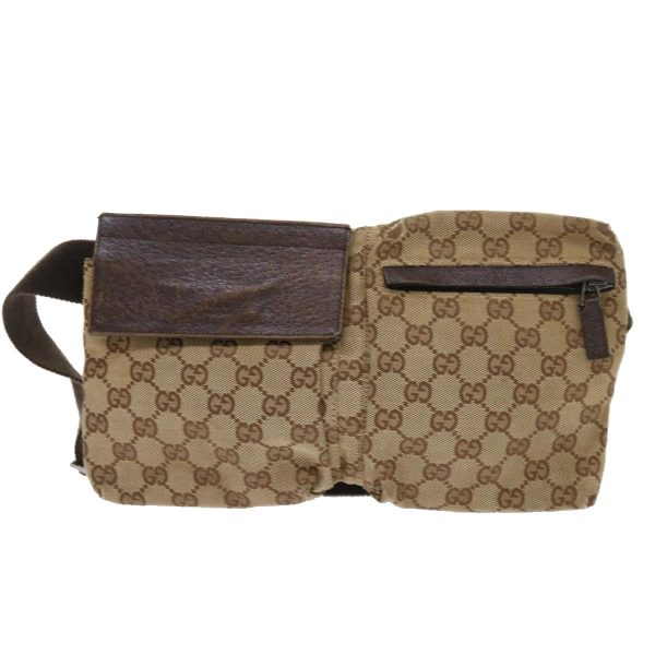 GUCCI GG Canvas Waist bag Beige 28566 56675 on Sale