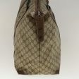 GUCCI GG Canvas Web Sherry Line Boston Bag PVC Leather Beige Green th4115 For Discount