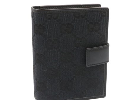 GUCCI GG Canvas Mini Notebook Cover Ballpoint Pen Black ds051 For Sale